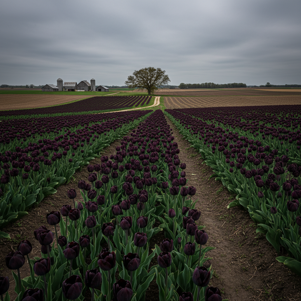 Kat Von D’s 15,000 Black Tulips Draw Crowds Near Vevay, Indiana